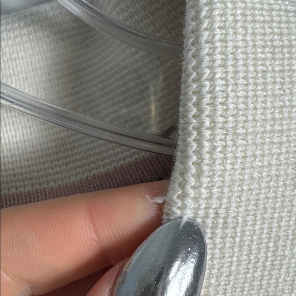 NWT Boden Jewel Button Collared Cardigan White Blue Striped Size 4 - Picture 10 of 13